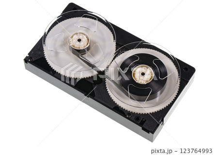 VHS video tape isolated on white background VHS video tape isolated on white background 123764993