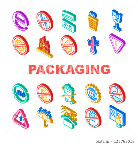 Packaging Industrial Marking Icons Set Vector Packaging Industrial Marking Icons Set Vector 123765015