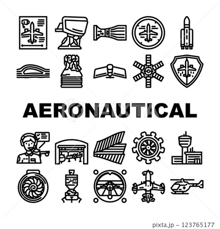 aeronautical engineer aviation icons set vector aeronautical engineer aviation icons set vector 123765177