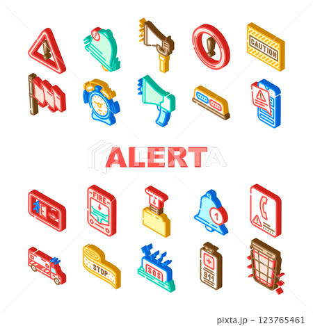 alert caution error danger icons set vector alert caution error danger icons set vector 123765461