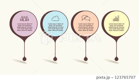Infographic design template with place for your data. Vector illustration. Infographic design template with place for your data. Vector illustration. 123765707
