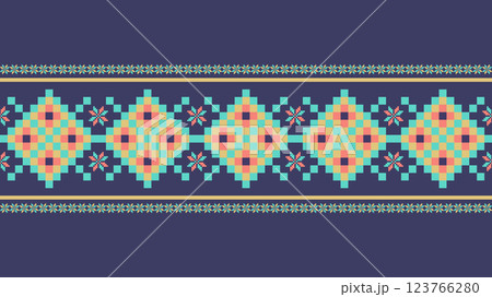 ethnic pattern texture design background print abstract seamless vector textile. ethnic style illustration graphic fabric ornament geometric decorative decoration art wallpaper. ethnic art floral. 123766280