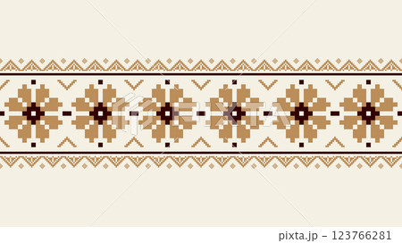ethnic pattern texture design background print abstract seamless vector textile. ethnic style illustration graphic fabric ornament geometric decorative decoration art wallpaper. ethnic art floral. 123766281