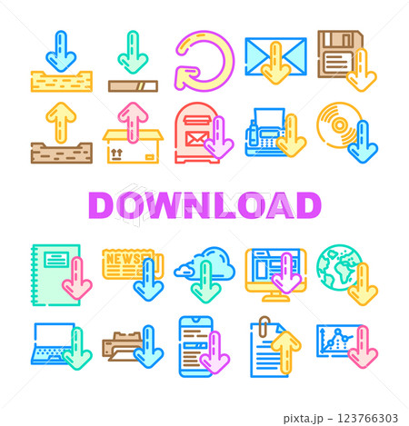 download app web arrow icons set vector download app web arrow icons set vector 123766303