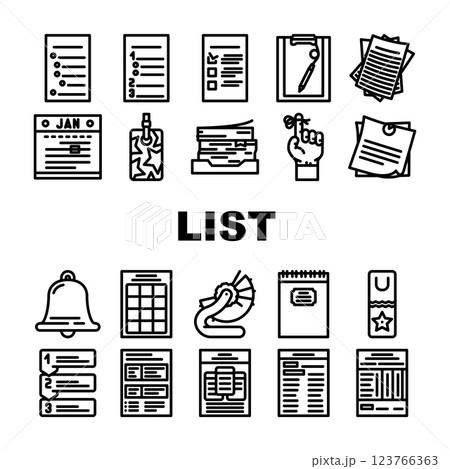 list checklist document check icons set vector 123766363