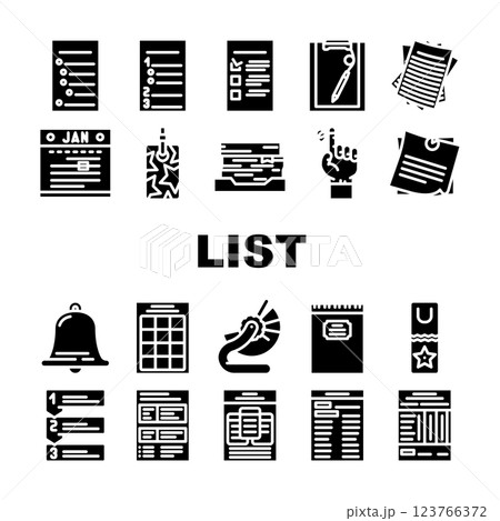 list checklist document check icons set vector 123766372