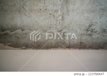 grungy concrete wall corner for background 123766647
