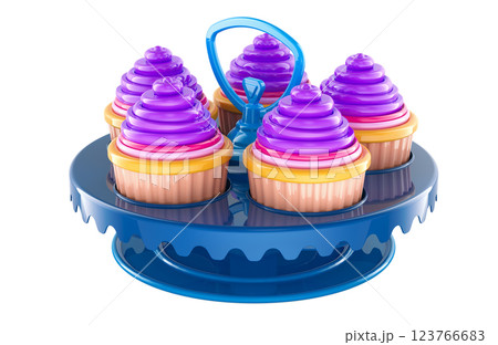 Cupcake Toy Set, 3D rendering 123766683