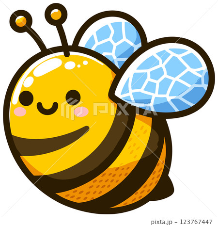 デフォルメの蜜蜂のイラスト デフォルメの蜜蜂のイラスト 123767447