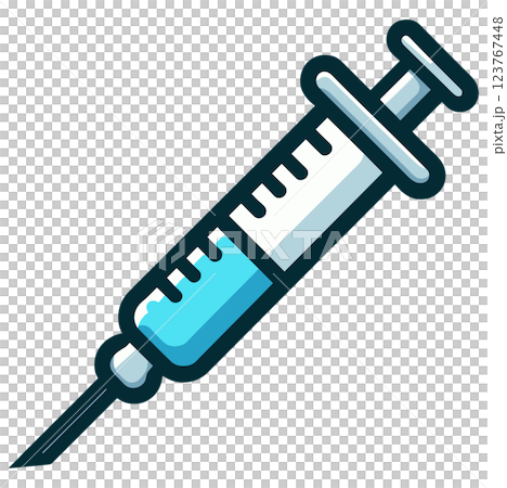 シンプルな注射器のイラスト シンプルな注射器のイラスト 123767448