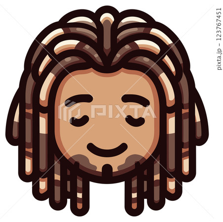 ドレッドヘアの男性の顔 123767451