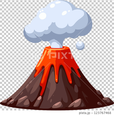 火山爆發的插圖 火山爆發的插圖 123767468