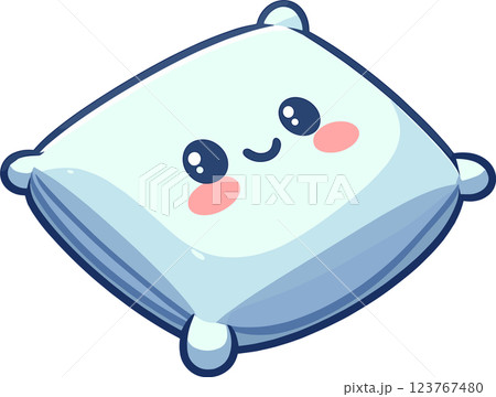 かわいい枕のイラスト 123767480