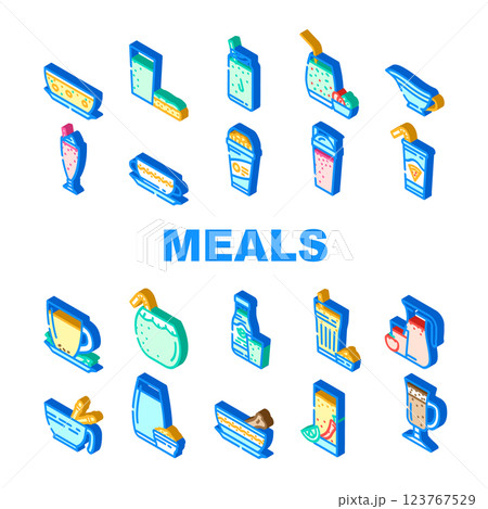 meals as drinks shake icons set vector 123767529
