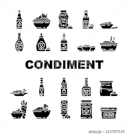 condiment ketchup mustard icons set vector condiment ketchup mustard icons set vector 123767535