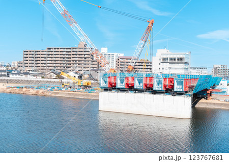 橋梁建設工事 橋梁建設工事 123767681