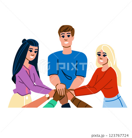 alignment team huddle vector 123767724