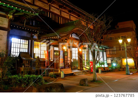 夜の竹瓦温泉(別府温泉・別府市) 夜の竹瓦温泉(別府温泉・別府市) 123767785