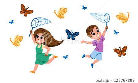 entomology butterfly catch net vector entomology butterfly catch net vector 123767898