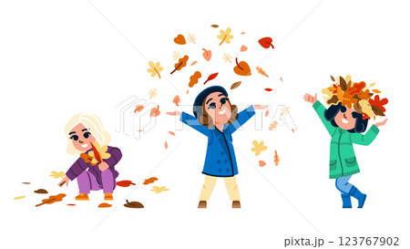 nature collecting autumn leaves vector nature collecting autumn leaves vector 123767902