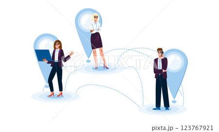 communication global virtual team vector communication global virtual team vector 123767921