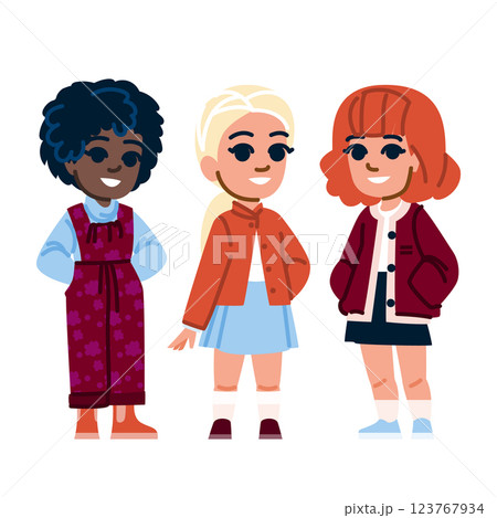 dress kid girl spring fashion vector 123767934