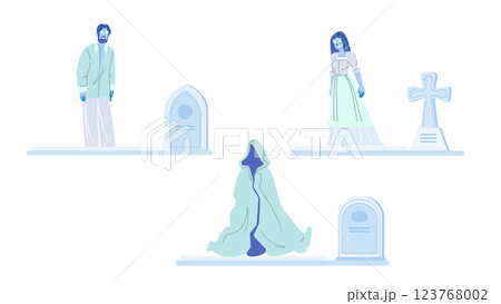 supernatural spirit cemetery ghost vector 123768002