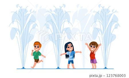 park splash pad kid vector 123768003
