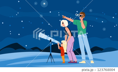 stars stargazing family vector 123768004