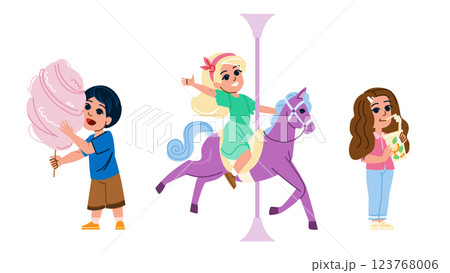 fun summer fair kid vector 123768006