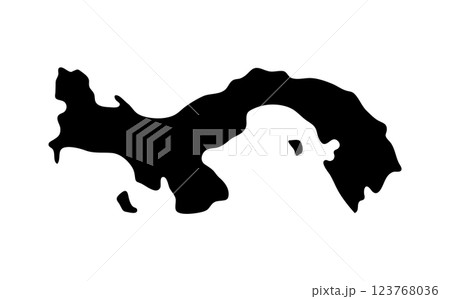 Panama country silhouette Panama country silhouette 123768036