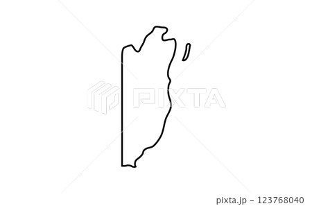 Belize country silhouette 123768040