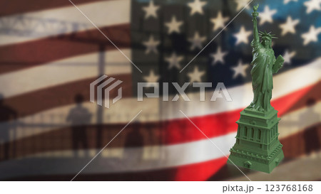 The Statue of Liberty for Business concept 3d Rendering. 123768168