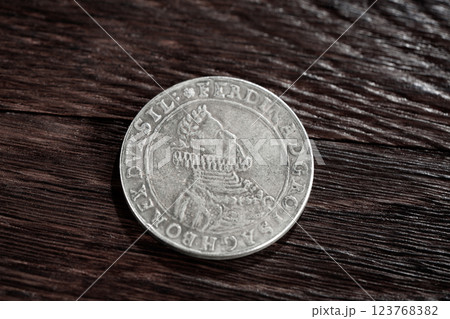 vintage silver medieval taller coin 123768382