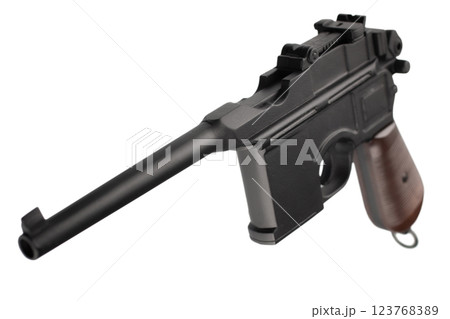 Vintage weapon - German army WWI era pistol model 1896. Vintage weapon - German army WWI era pistol model 1896. 123768389