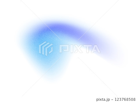 Abstract gradient shape with noise. Blue blurred grainy color gradation, vibrant design element. 123768508