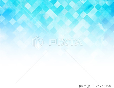 斜め格子柄の青色背景 123768590