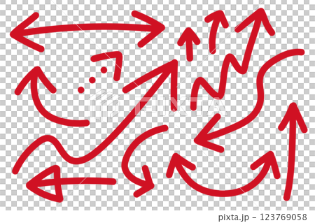 手繪箭頭設置 123769058