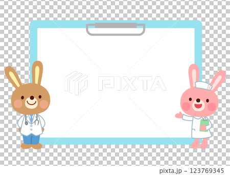 Rabbit doctor copy space Rabbit doctor copy space 123769345