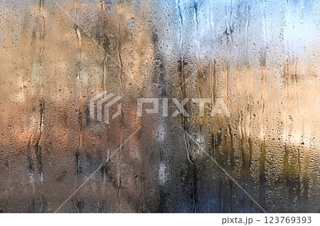 Condensation on the glass background Condensation on the glass background 123769393