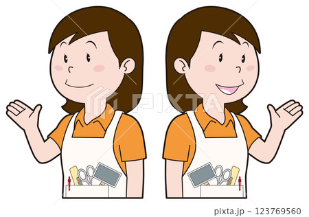 女性ペットトリマー 女性ペットトリマー 123769560