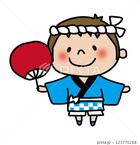 法被を着た子供（男の子1） 123770288