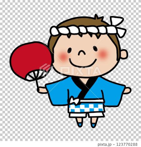 法被を着た子供（男の子1） 123770288