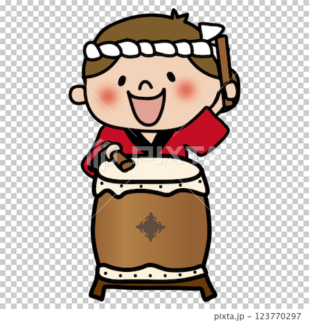 Child playing drums at a festival (girl 1) Child playing drums at a festival (girl 1) 123770297