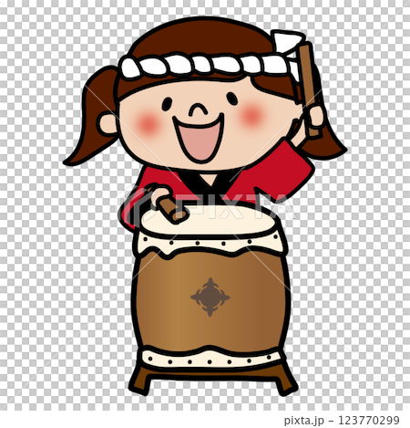 節慶打鼓的孩子(女孩 3 歲) 節慶打鼓的孩子(女孩 3 歲) 123770299