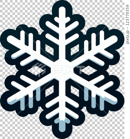 simple snowflake illustration 123770359