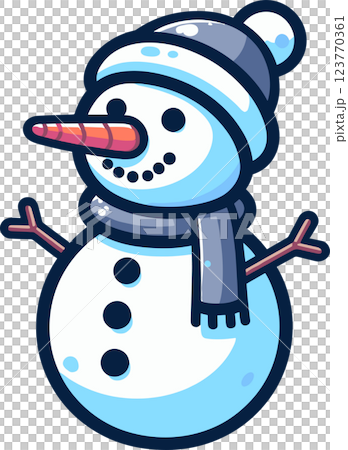 simple snowman illustration 123770361