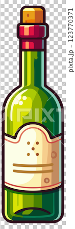 Simple wine bottle illustration 123770371