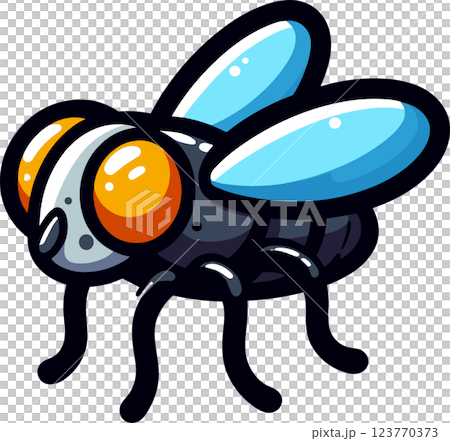 Simple fly illustration 123770373