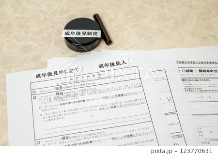 成年後見制度　本人に代わって法律的に支援する制度 123770631